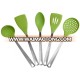 Kitchen use nylon utensil set 5pcs set with stainless steel handle