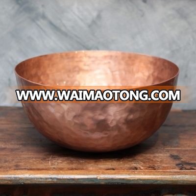 Spa Foot Soak Copper Hammered Bowl, Pedicure Bowl, Massage Bowl With Pitcher Round hammered Bowl Copper