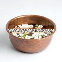 Spa Foot Soak Copper Hammered Bowl, Pedicure Bowl, Massage Bowl Copper Bowl For Floating flowers