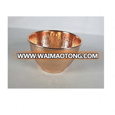 Copper Hammered Fruit Bowl