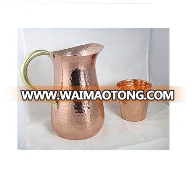 Hammered Style Pure Copper Pitcher for water