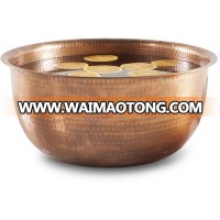 Large Spa Foot Soak Hammered Copper Pedicure Bowl