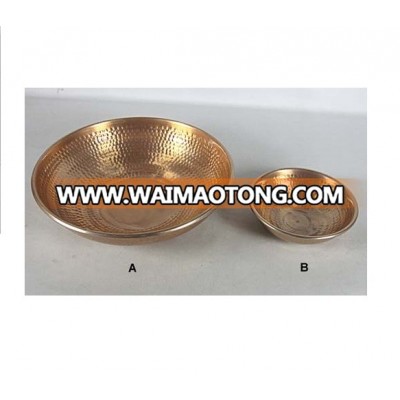 2 Pcs Set Aluminium Hammered Fruit Bowl,