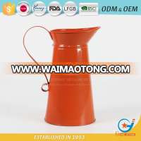 homeware galvanized powder coating orange water metal jugs with handles jug for flower