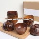 Quality Hand Craft Wood Salad Bowl Soup Rice Bowls Chinese Traditional Bowls Set